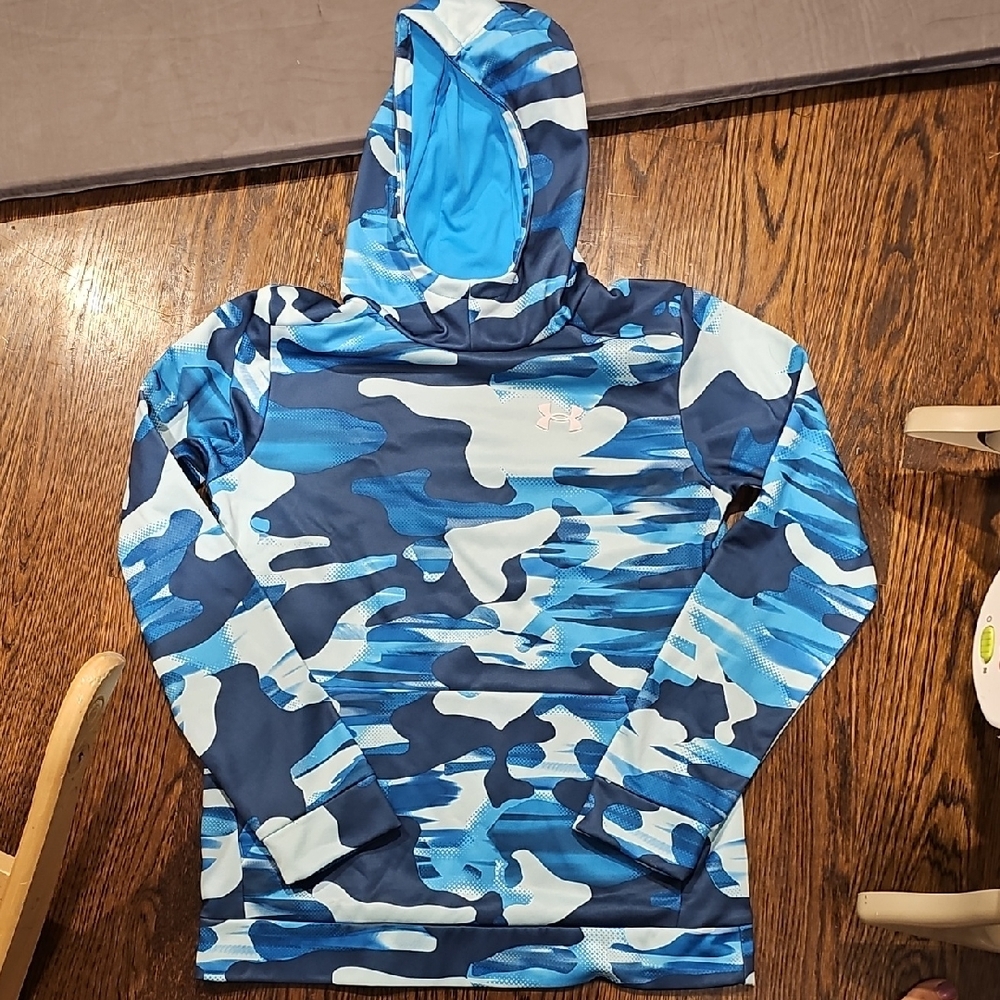 Under Armour Blue and White Hoodie